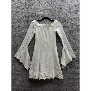 MSRP $495.00 Nicholas Ivory‎ Cornelli Lace Fit And Flare Dress 6